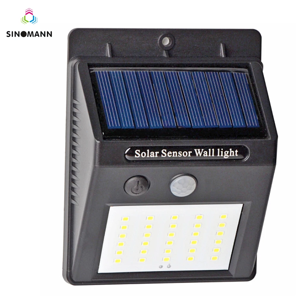 4pcs 30 LEDs Solar Light Solar Powered PIR Motion Sensor Wireless Solar Lamp Waterproof Outdoor Garden Yard Wall Lamp LED Light