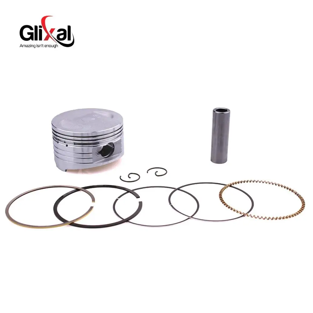 Glixal GY6 200cc 157QMJ 63mm Piston Kit Ring for TANK ROKETA JALON STRADA TaoTao Peace Moped Gas Scooter ATV Go-kart UTV