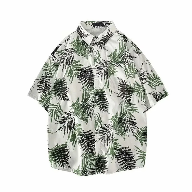 Hawaii Beach Shirt Men Quick Dry Summer Short Sleeve Male Print Casual Shirts Floral Loose Korean Clothing 2023 Vintage