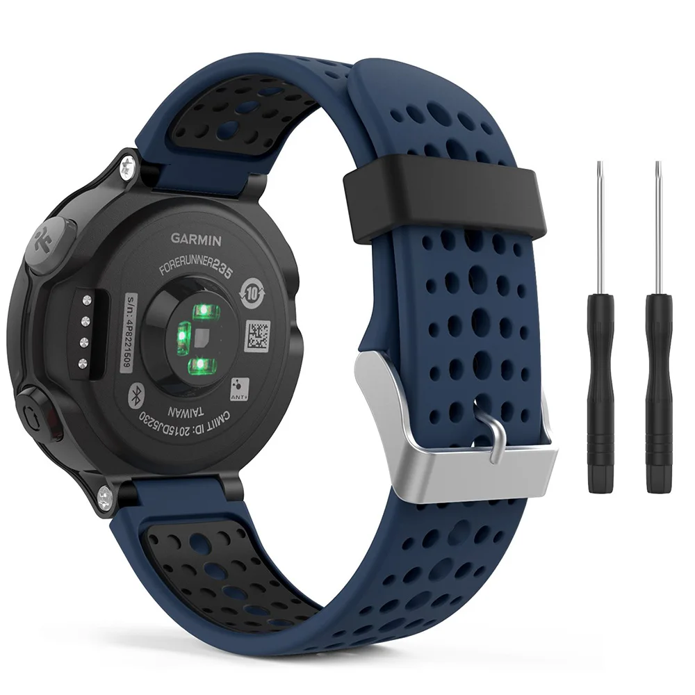 Garmin öncüsü 220 için bant silikon kayış bilezik Garmin öncüsü 220/230/235/620/630/735XT/235Lite saat kayışı