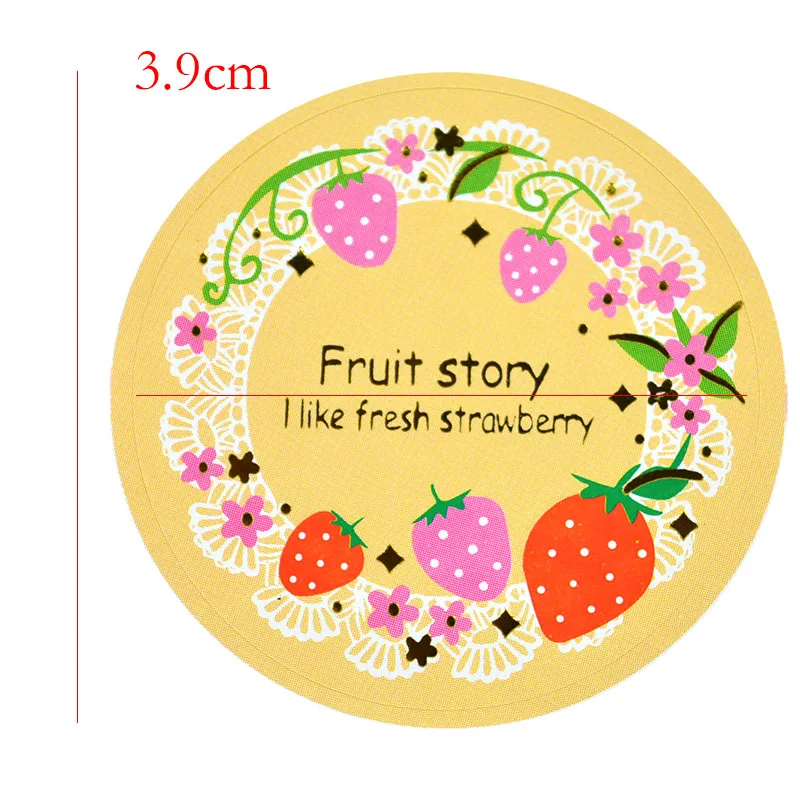 

Gift Strawberry Birthday Decor Lovely Stickers Scrapbooking Style Fruit