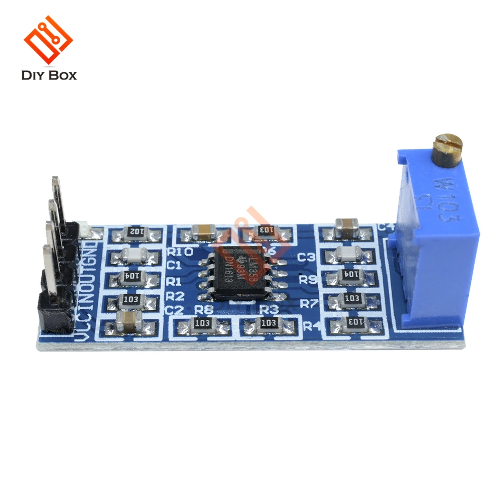 LM358 100 Times Gain Amplification Module Operational Amplifier Sound Speaker Signal Amplification volume control stereo