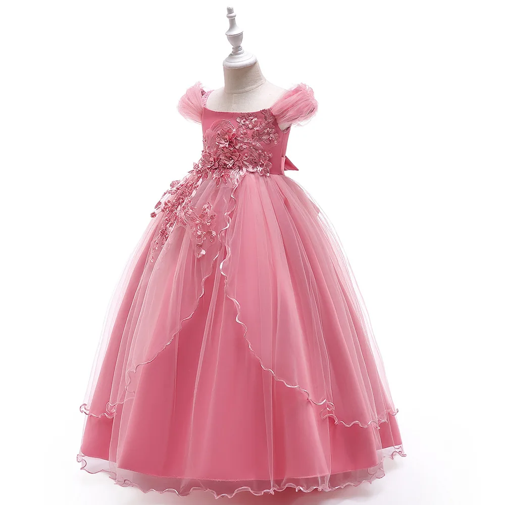 

New Teen Girl Wedding Dress Baby Girl Dress Ceremony Elegant Children's Party Dress Costume for Cid Clothes 4-14Years Dress