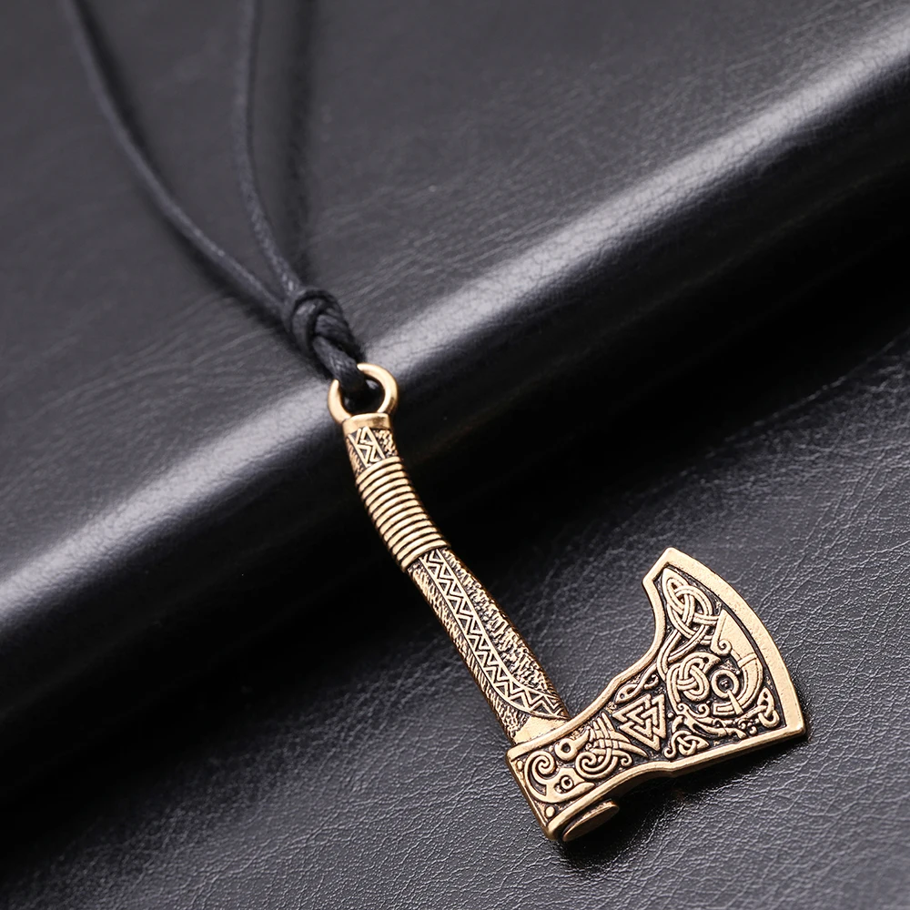 Skyrim Slavic Axe Pendants Amulet Men Religious Celtics Knot Charms DIY Accessories for Jewelry Necklace Bracelet Making