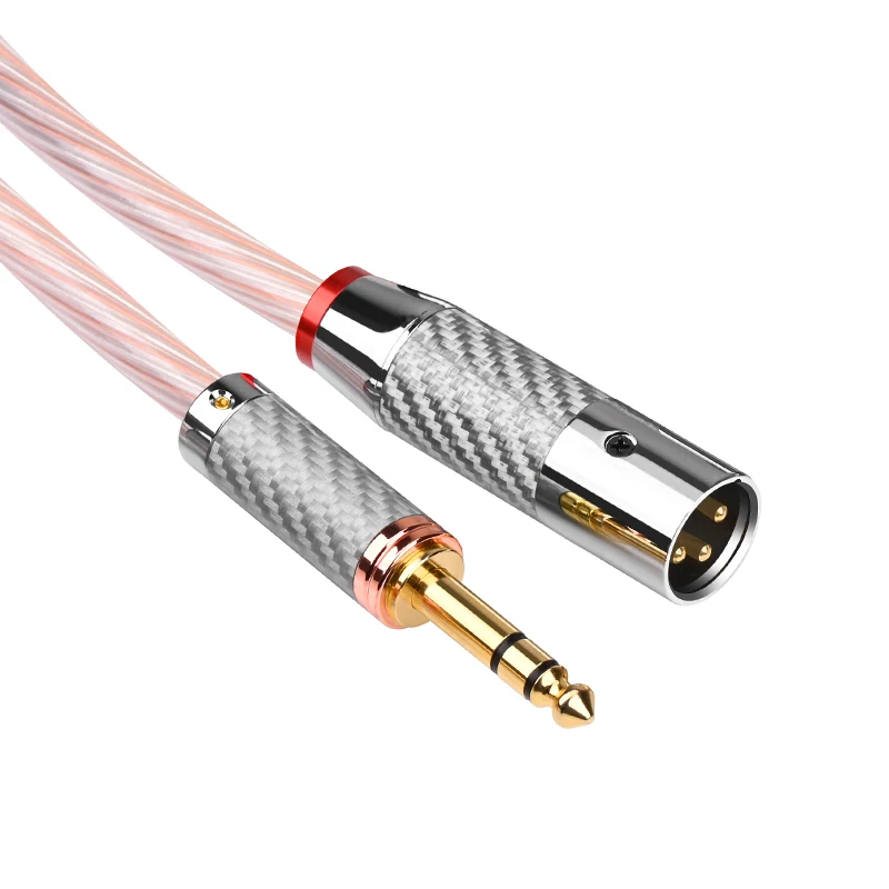 ATAUDIO HIFI 6,5mm TRS zu XLR mikrofon kabel OCC silber gemischt xlr balance zu 6,35mm mixer macht zu verbinden verstärker 5