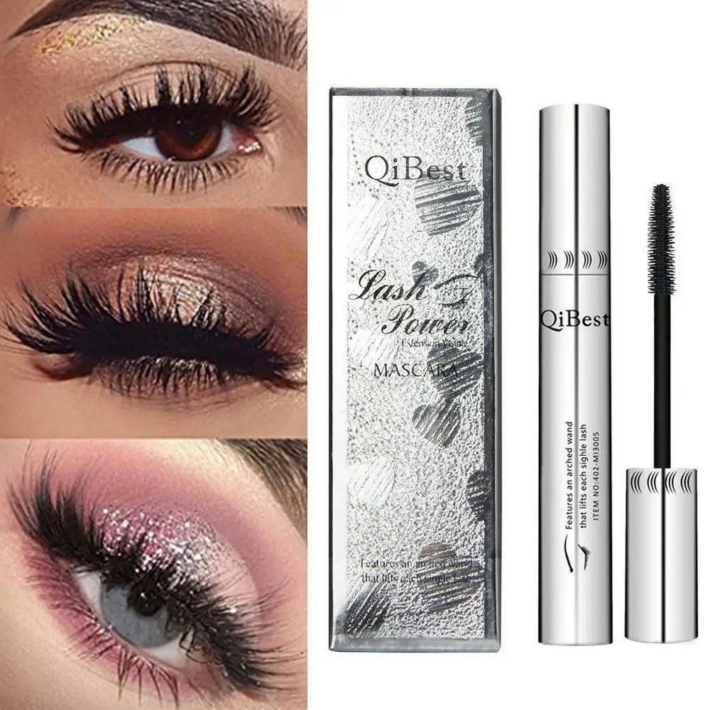 QiBest 5ml 3D Schwarz Mascara Professionelle Wasserdichte Seidige Wimpern Verlängerung Make-Up Kosmetik Verlängerung Curling Mascara