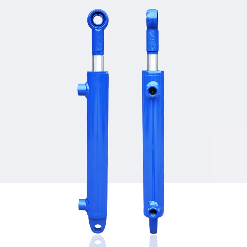 1PC 600-800mm Travels Hydraulic Oil Cylinder Heavy Duty Bidirectional Lifting Small Wood Splitter 2 Tonnage Hydraulic Ram