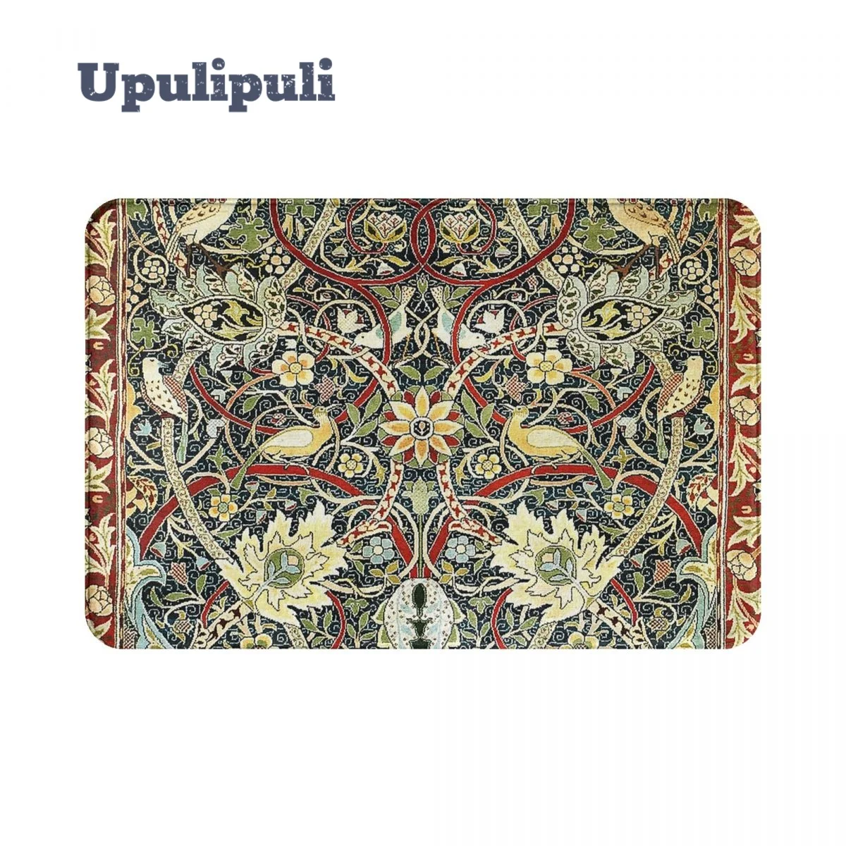 

William Morris Mat Flannel Rug Non-Slip Abstract Paintings Welcome Mats for Entrance Door Kitchen Printed Balcony Mats