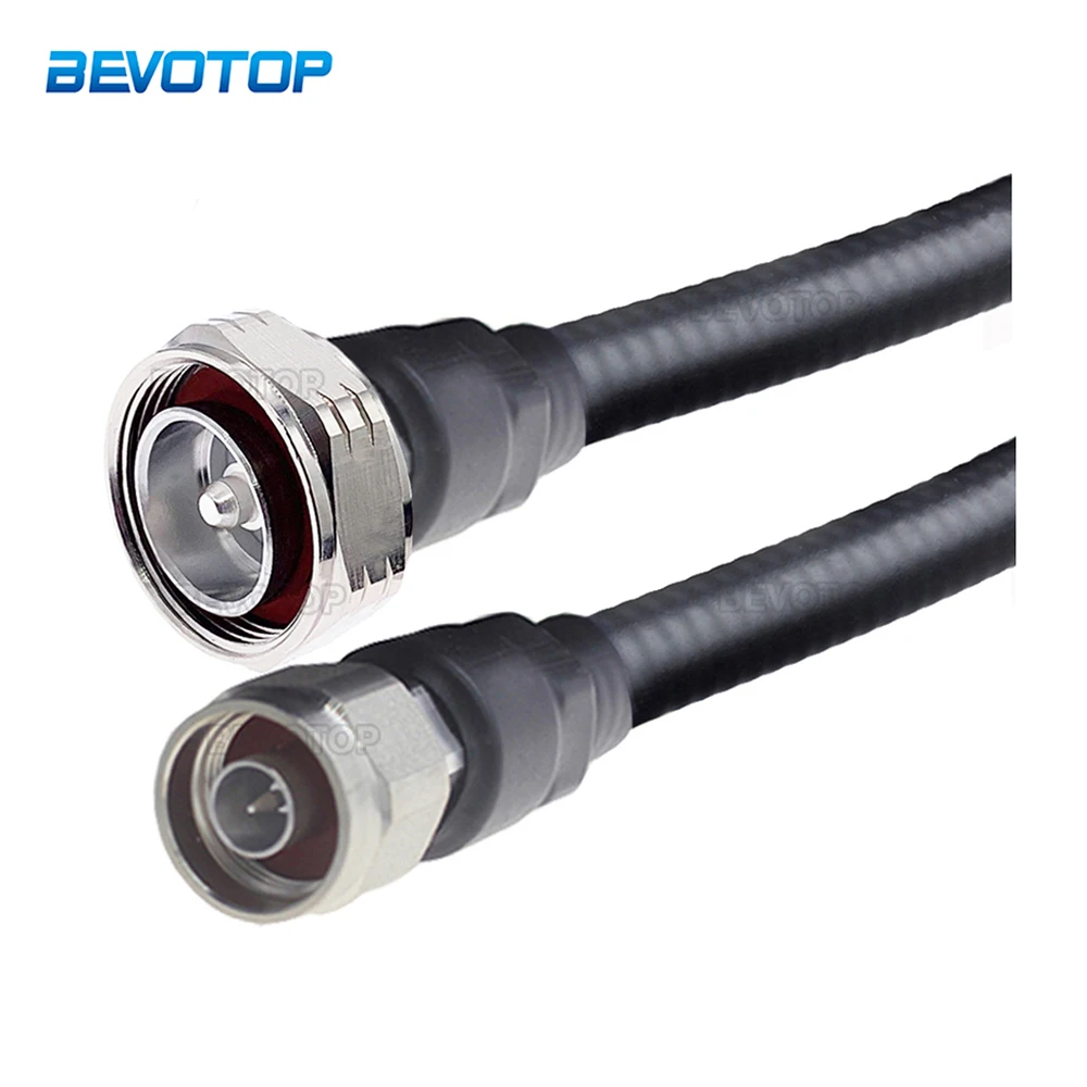 

N Male to DIN Male 7/16 L29 Plug Connector 1/2 50-9 Super Flexible Feeder Line RF Coaxial Cable Pigtail Extension Cord Jumper