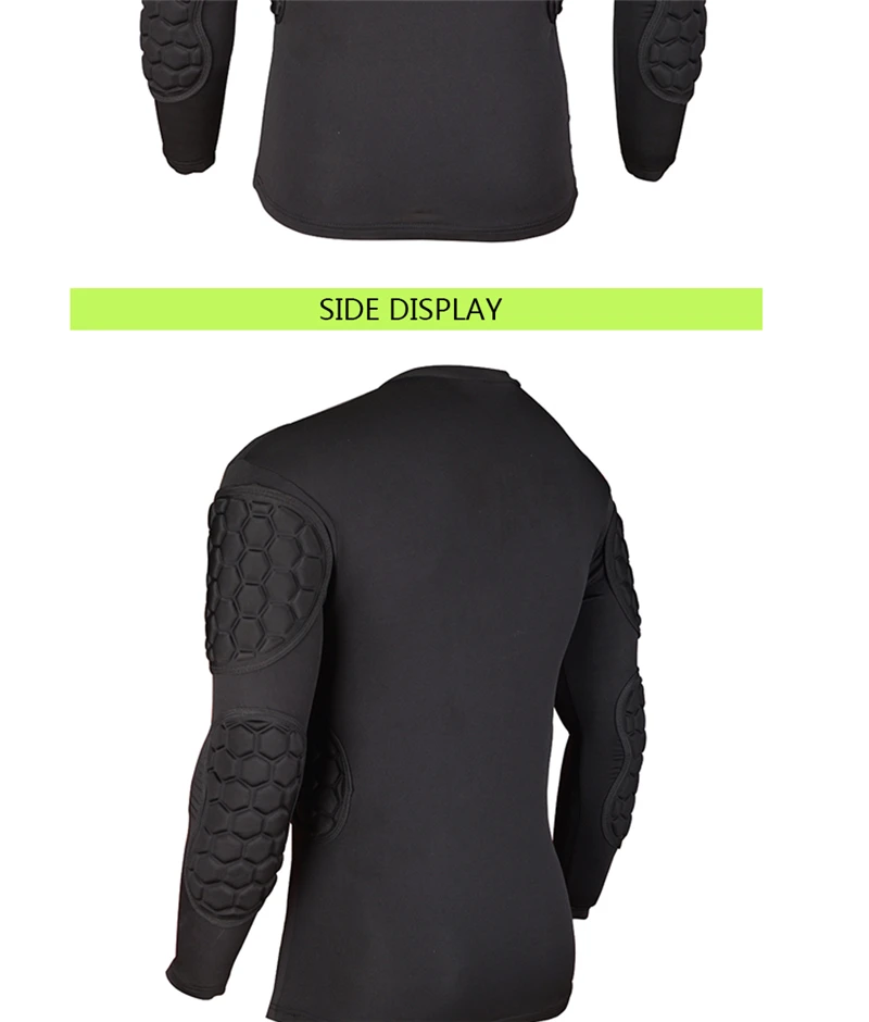 Professionelle Rugby Fußball Fußball Torwart Trikots Rüstung Uniformen Shirts Jacken verdicken EVA Schwamm Ellenbogen Brustschutz – Detail 11