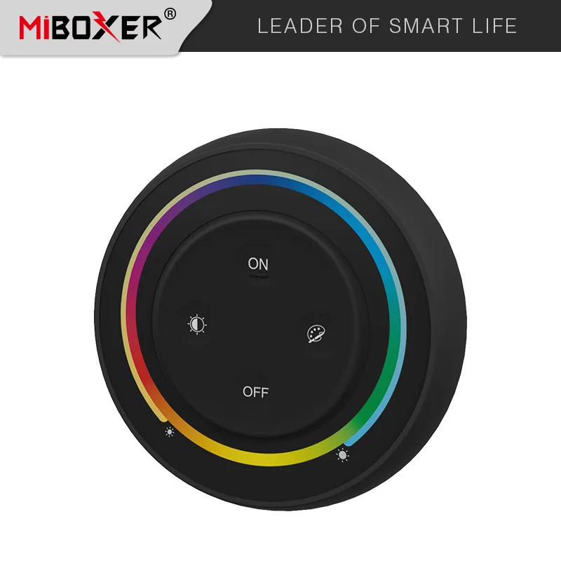 New MiBOXER Black 2.4G Wireless RF Series Remote Control 1/4/8 Zone Button Touch Switch Panel RGBW RGB CCT Brightness Dimmer