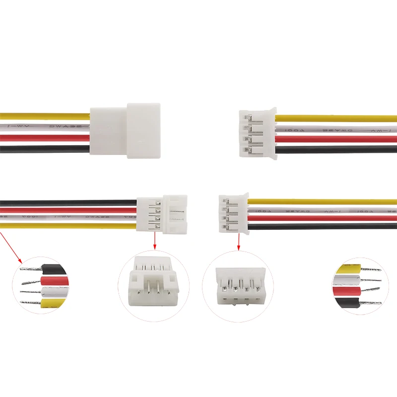 2/5/10Pairs 4 Pin JST PH 2.0 Male Female Cable Wire Connector Micro JST 2.0 4P Plug Jack Terminals Cables 20CM 26AWG