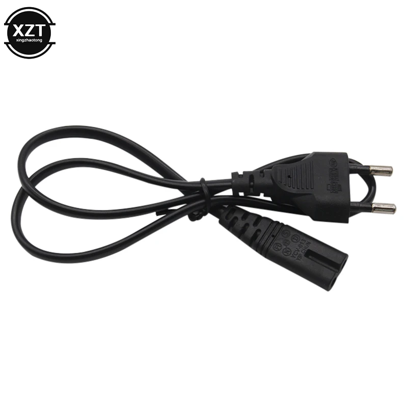 0.6M 2ft-Prong Pin AC EU/US Power Cable High Quality Wire Conductor Power Cord For Desktop Laptop