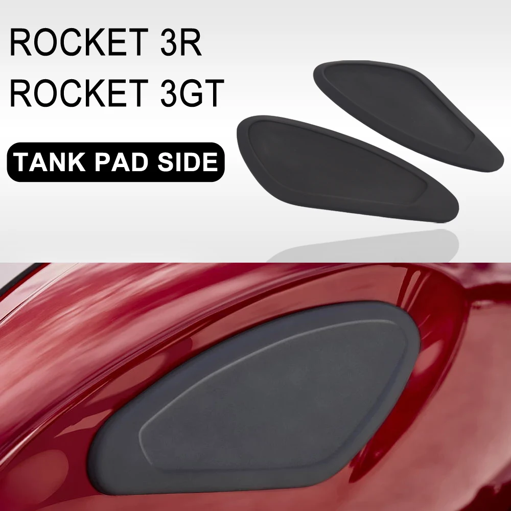 For Rocket 3R Rocket 3GT New Motorcycle A pair Black Retro Rubber Protector Sheath Knee Tank pad Grip Decal Pad