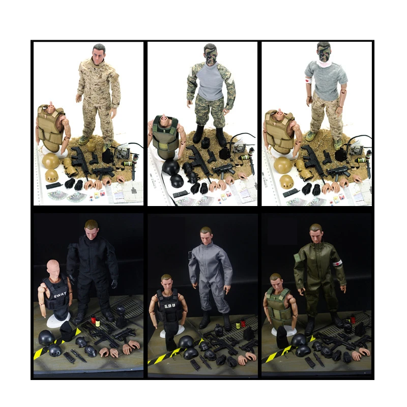 1/6 forze speciali soldati BJD esercito militare uomo Action Toy Figure Set