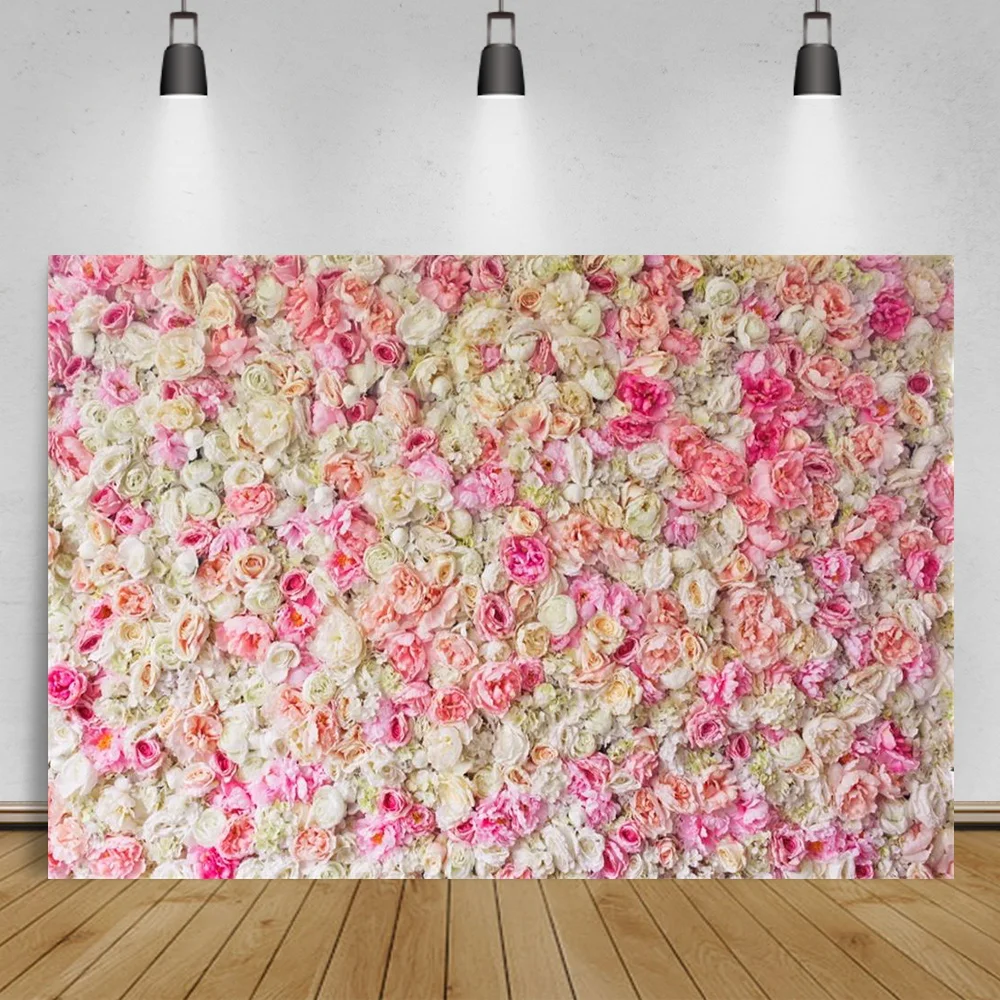 Wedding Ceremony Photo Background Rose Flower Wall Stage Bridal Shower Baby Birthday Party Photography Backdrop For Photo Studio