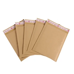 10Pcs Kraft Paper Bubble Mailers Natural Padded Shipping Envelopes Small Bubble Bag Waterproof Packaging Bag Postal Mailing Bags