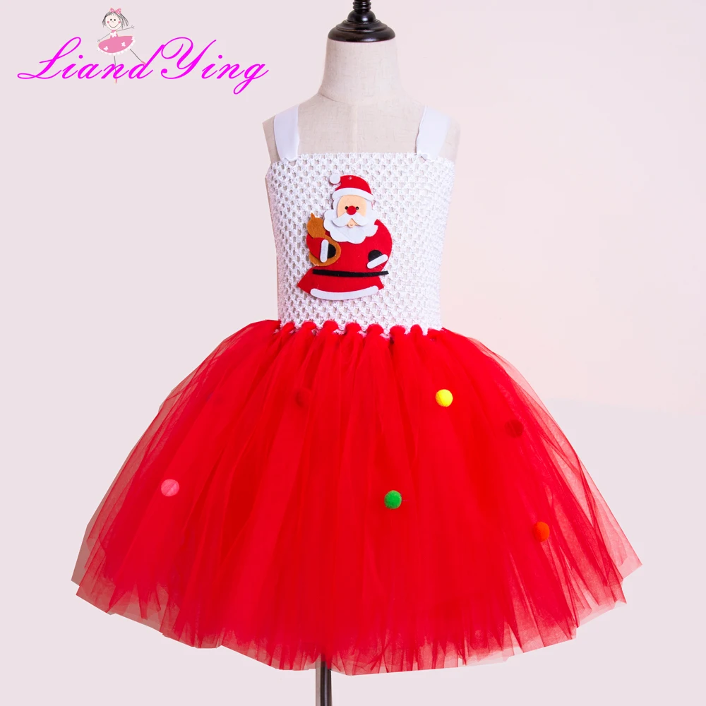 

Girls Christmas Tutu Dress Tulle Girl Evening Birthday Party Dresses Kids Girl Ball Gown Dress Halloween Costume 2-12Y