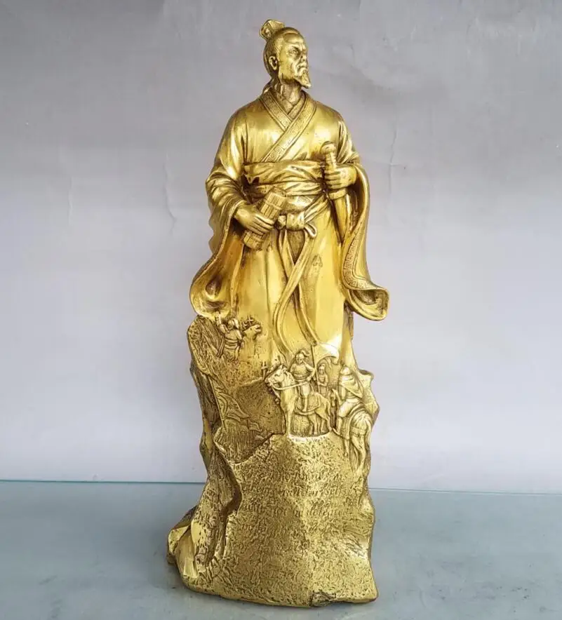 

China brass seiko strategist Sun zi crafts statue