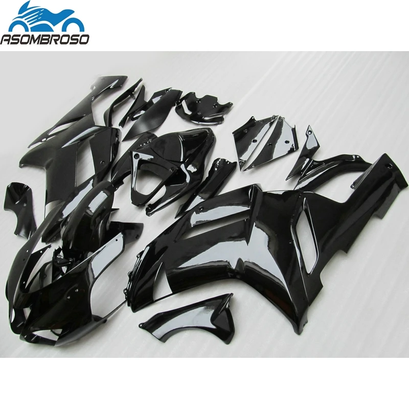 

Glossy Black Top Selling Motorcycle for Kawasaki Ninja ZX6R fairing kit 2007 2008 Bodyworks fairing set zx6r 08 08 GF13