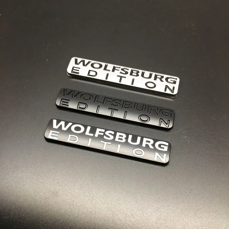 ثلاثية الأبعاد المعادن WOLFSBURG طبعة سيارة الجانب الحاجز الخلفي الجذع شعار شارة ملصق مائي ل طوارق سانتانا SUV باسات جيتا TDI جولف #1