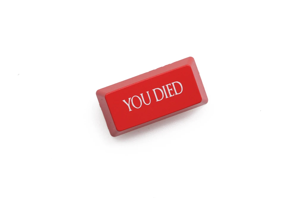 Novelty Shine Through Keycaps ABS Etched black red for mechanical keyboard enter backspace Spacebar you died