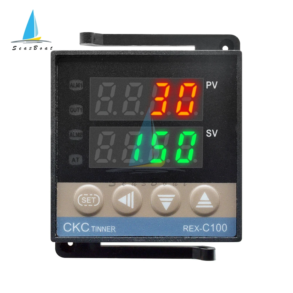 100-240VAC REX-C100 PID Intelligent Temperature Controller Universal/K Type REX C100 Thermostat SSR Relay Output