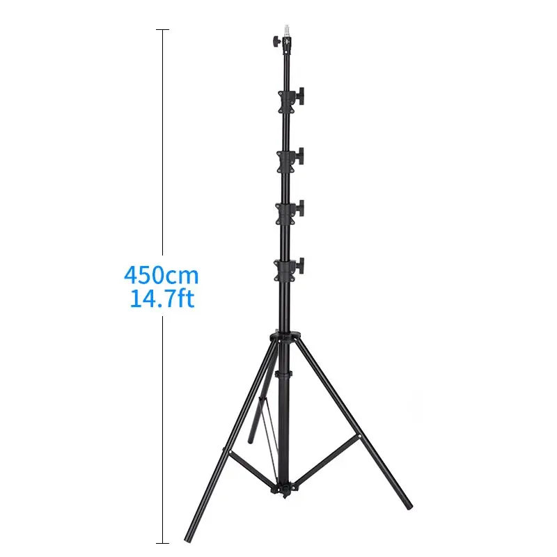 

Improved 4.8m Heavy Duty Impact Air Cushioned Video Studio Light Stand,Telescopic Support in the Middle,More Stable