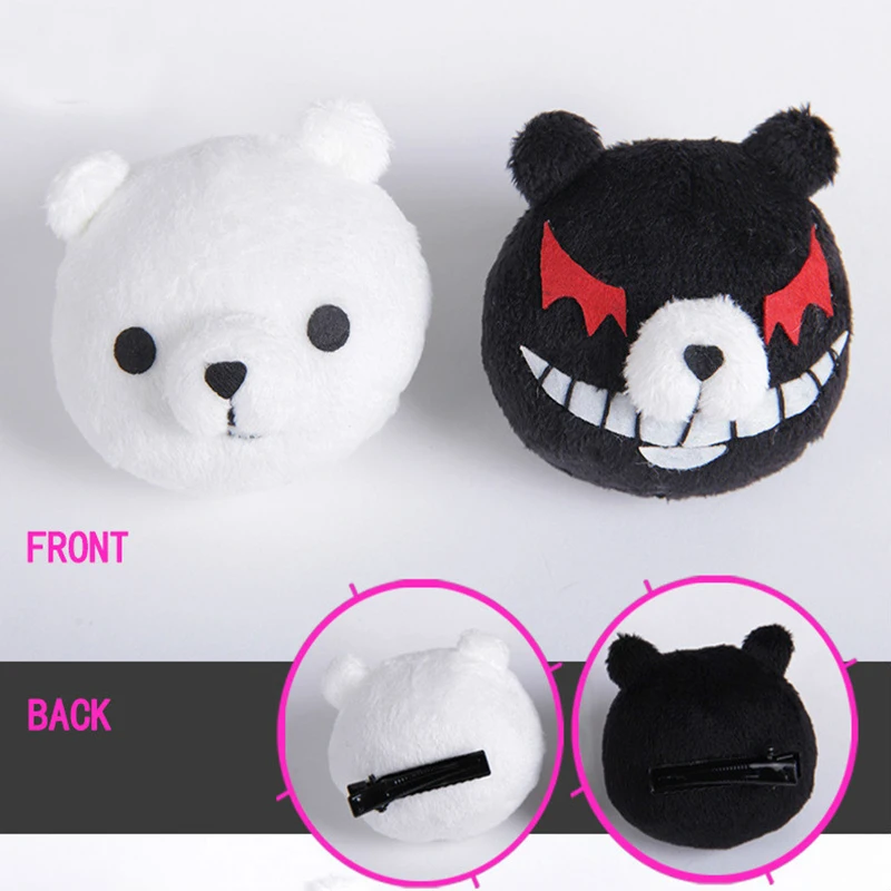 Dangan Ronpa Danganronpa Cosplay Hair Clip Junko Enoshima Mono Kuma Mono White Black Bear Headwear Girl Gift