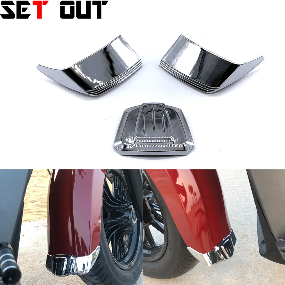 

NEW Motorcycle Accessories Chrome Front Fender Cover Guard fits For Indian Scout Models est 1901 2015-2020 Decorate Sticker