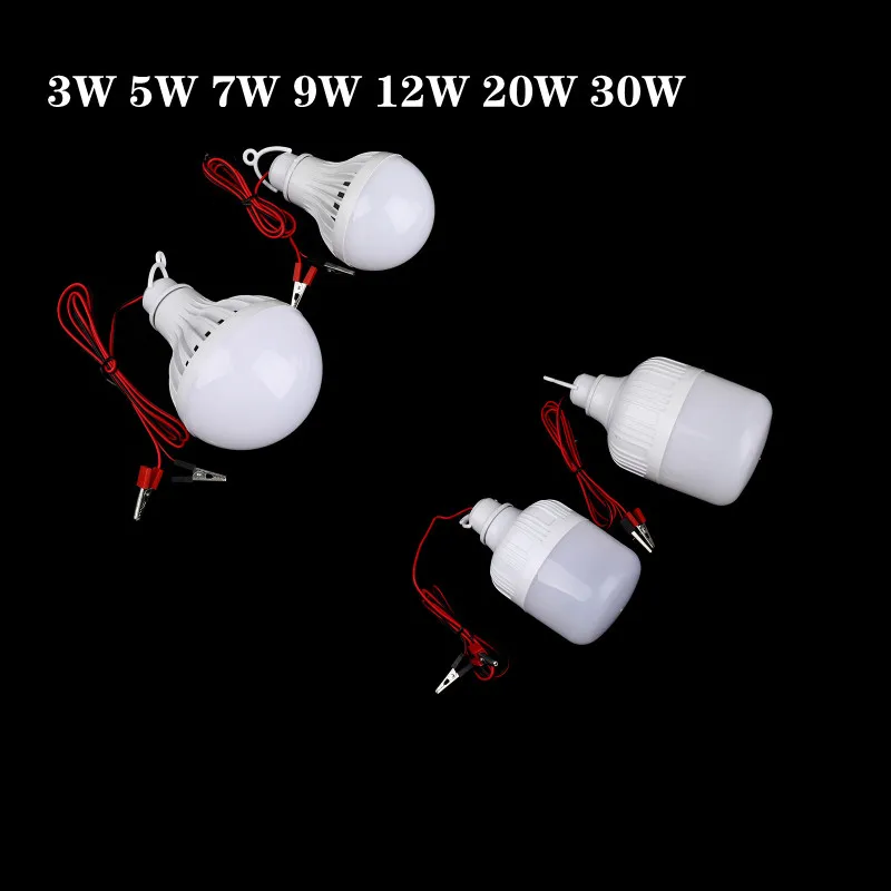 Lampa LED 12v przenośna żarówka Led 3W 5W 7W 9W 12W 20W 30W na zewnątrz namiot kempingowy noc wędkarstwo wisząca lampa awaryjna zimny biały