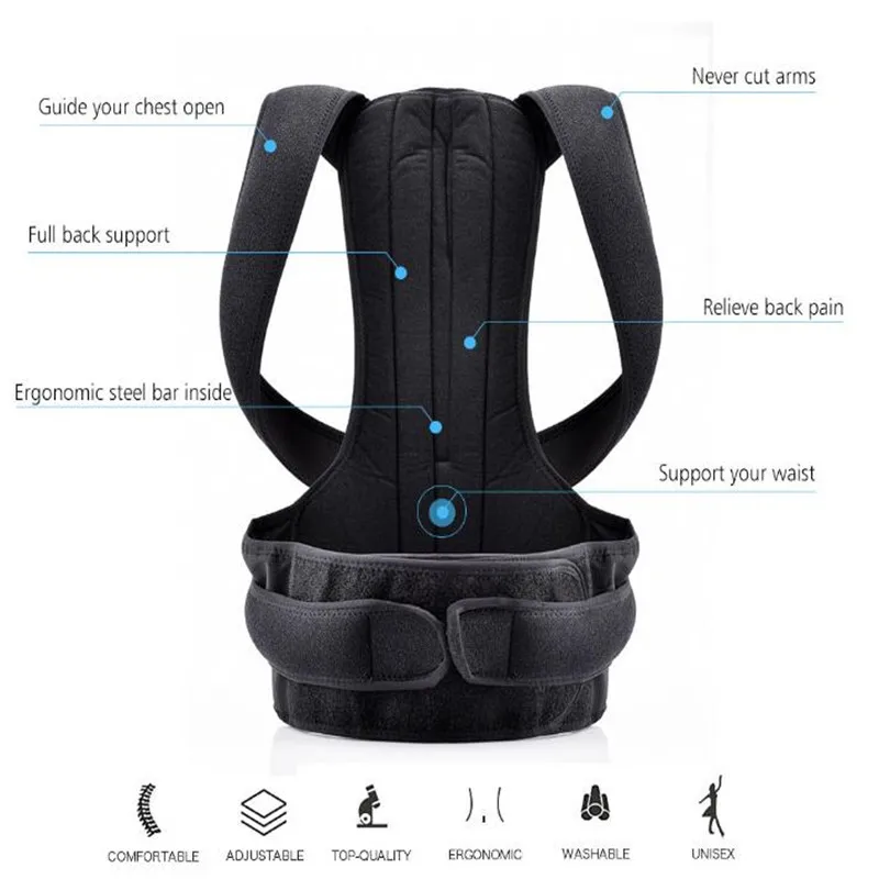 Adjustable Posture Corrector Back Posture Brace Clavicle Support Stop Slouching and Hunching Adjustable Back Trainer Unisex