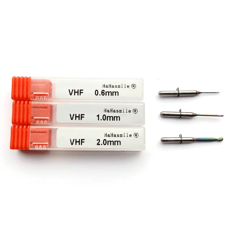 VHF Milling Burs 0.6/1.0/2.0mm For K4 Cad Cam Open System Machine for Milling Block Coating