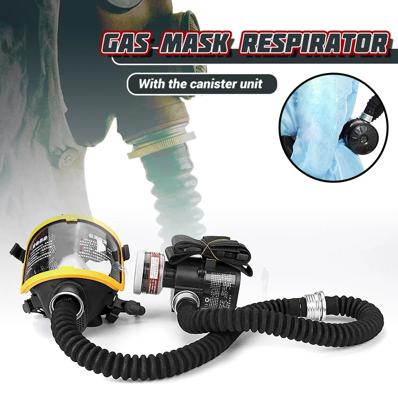 

Electric Supplied Constant Flow Air Fed Half Full Face Gas Mask Respirator System Device with Breathing Tube Adjustable Mask Set