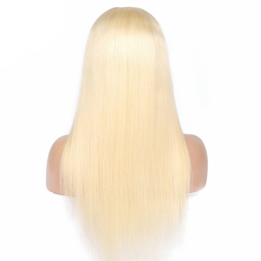 5x5 Silk Base Closure Wigs Light Blonde Human Hair Wig Straight Virgin European Remy Silk Top Lace Wig with Baby Hair #613