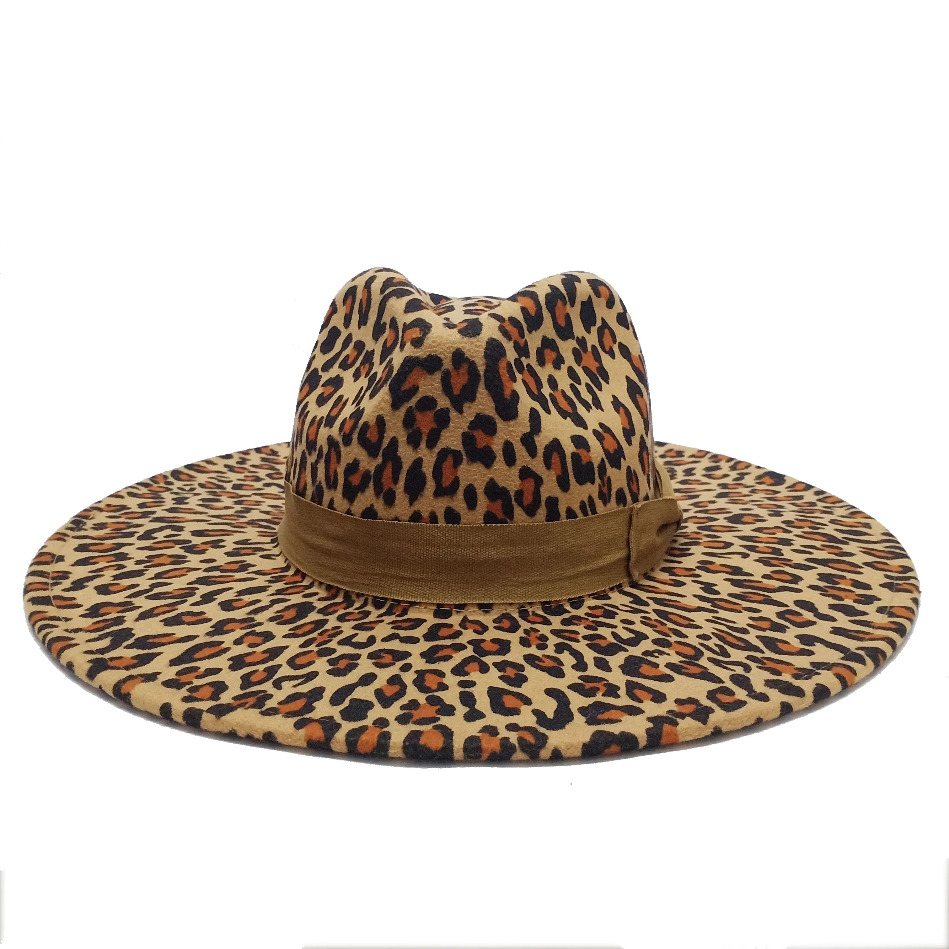 Bump Cap Fedora Leopard Fedoras Hat Felt Hats For Women And Men Wide Brim Leopard Fedoras Hat Jazz Cap шапка