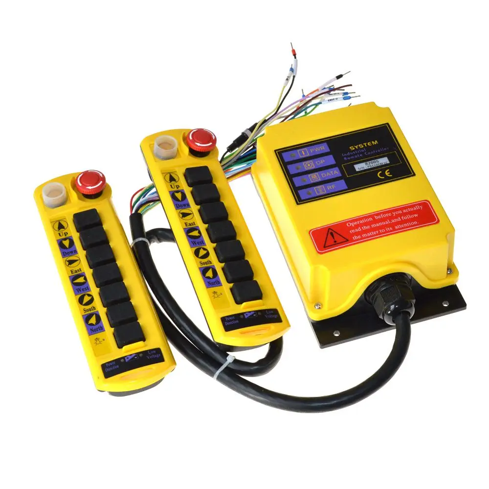 Control Hoist Crane Radio Remote Control System Controller 2 Speed 2 Transmitter 7 Channel