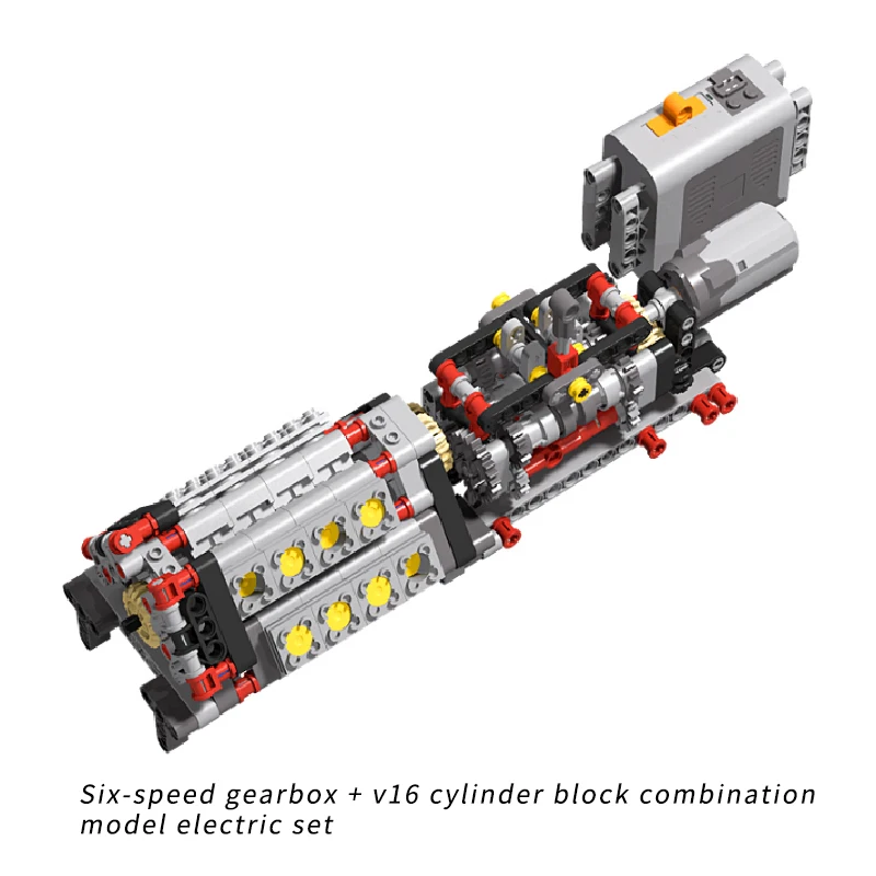 MOC-piezas de construcción montadas de alta tecnología, Motor de caja de cambios, engranaje inverso, Grupo mecánico, juguete