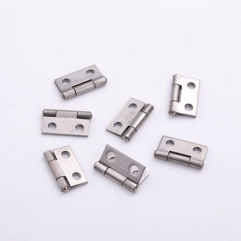 20PCS Stainless Steel 3A Small 1 Inch Furniture Hinge Hinge Length Is about 25mm Width 25mm Thickness 1.05mm Suitable for Doors