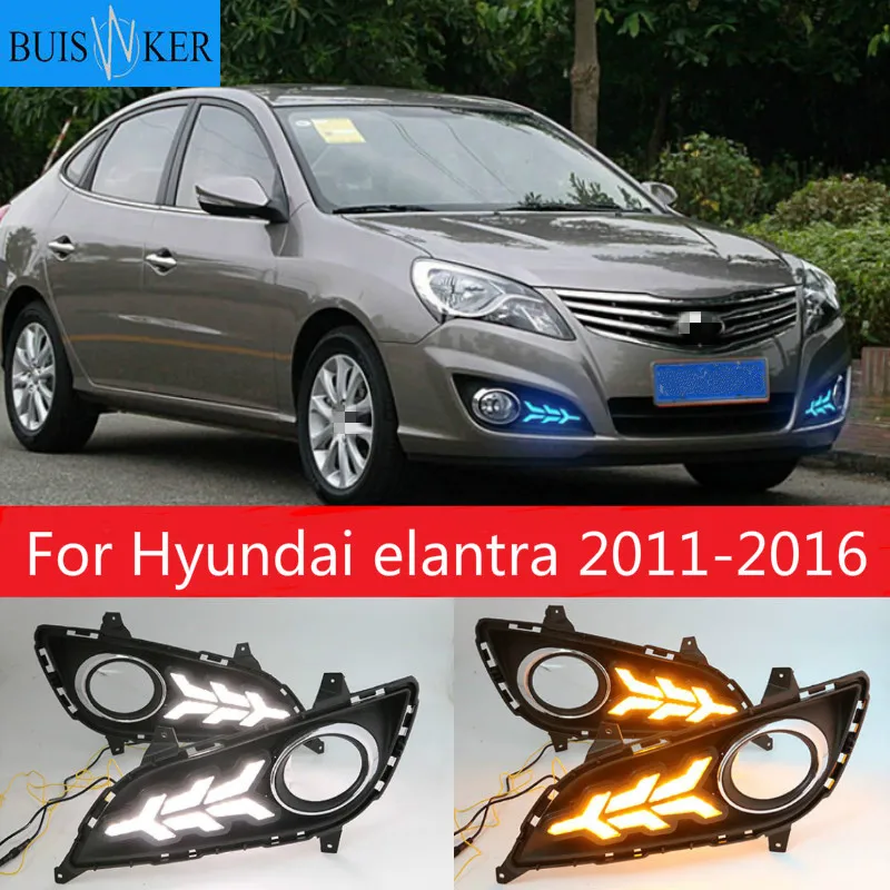 

LED DRL For elantra High brightness guide LED DRL led fog lamps daytime running lights For Hyundai elantra 2011-2016