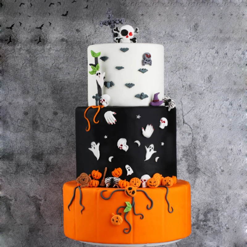 Halloween Horror Party Decoration Silicone Mold Fondant Cake Decoration Tool Sugarcrafts Chocolate Baking Tool For Cake Gumpaste