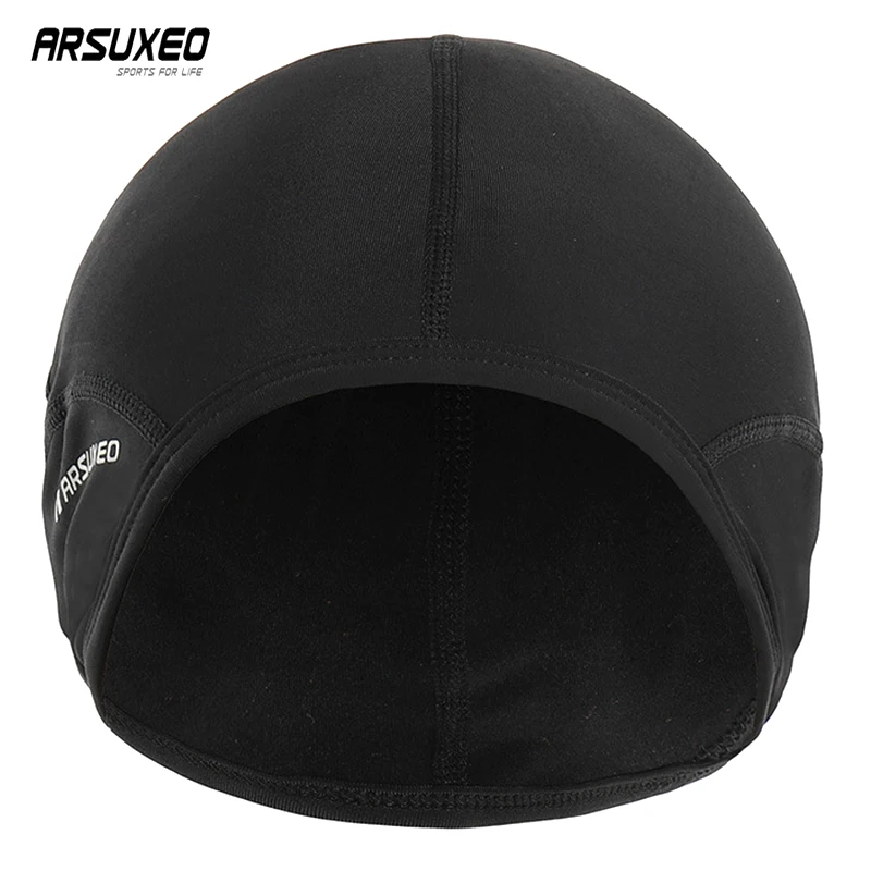 ARSUXEO Road Thermal Cycling Cap Spring Winter Bike Hat Head Cap for Men  Fleece Cap Gorra Deportiva Bicycle Cap