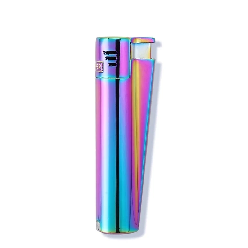 CLIPPER Lighter Original Metal Nylon Portable Butane Gas Mini Inflatable Lighter Cigarette Accessories Men Gift