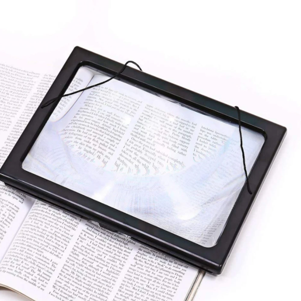 Read Magnifier 3X Magnification Full Page Optical Magnifying Foldable LED Lens Desk Magnifying Glass