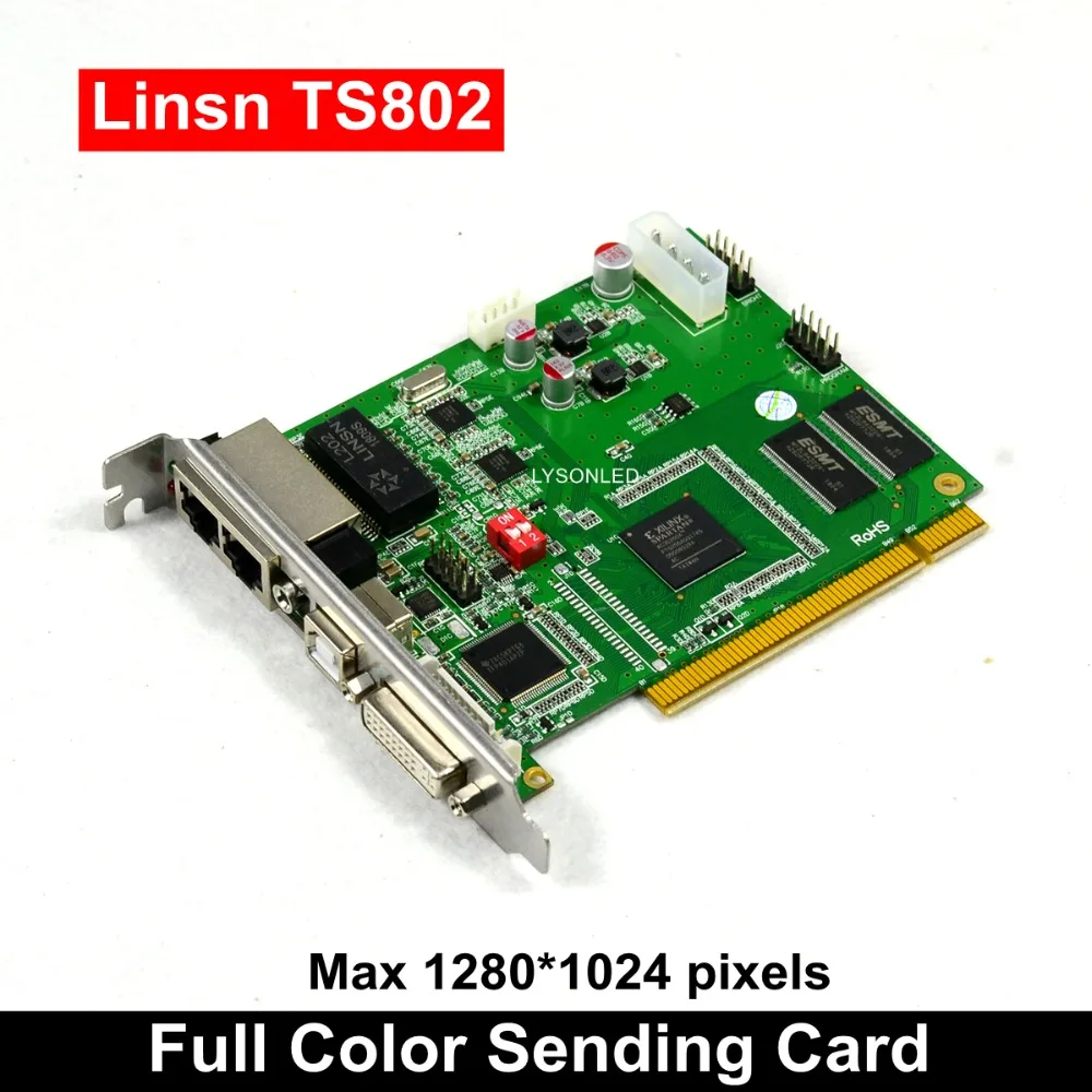 

LINSN TS802D Sending Card Full Color LED Video Display TS802 Synchronous SD801 Work With RV908M32 Receiving