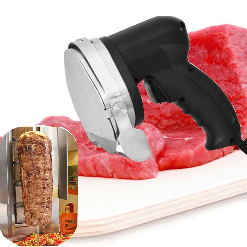 

New type BBQ grill doner kebab slicer with serrated blade electric knife cutter machine