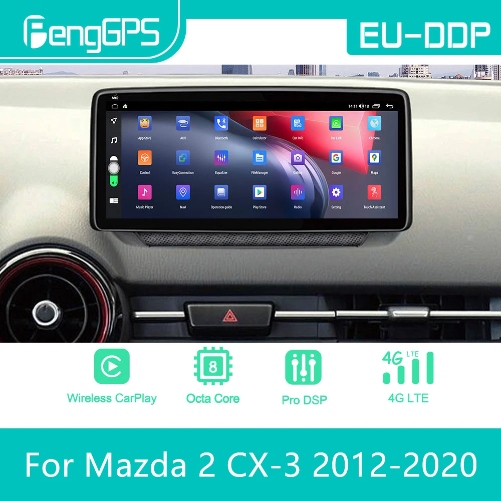 For Mazda 2 CX-3 2012 - 2020 Android Car Radio Stereo Multimedia Player 2Din Autoradio GPS Navi Unit IPS Screen