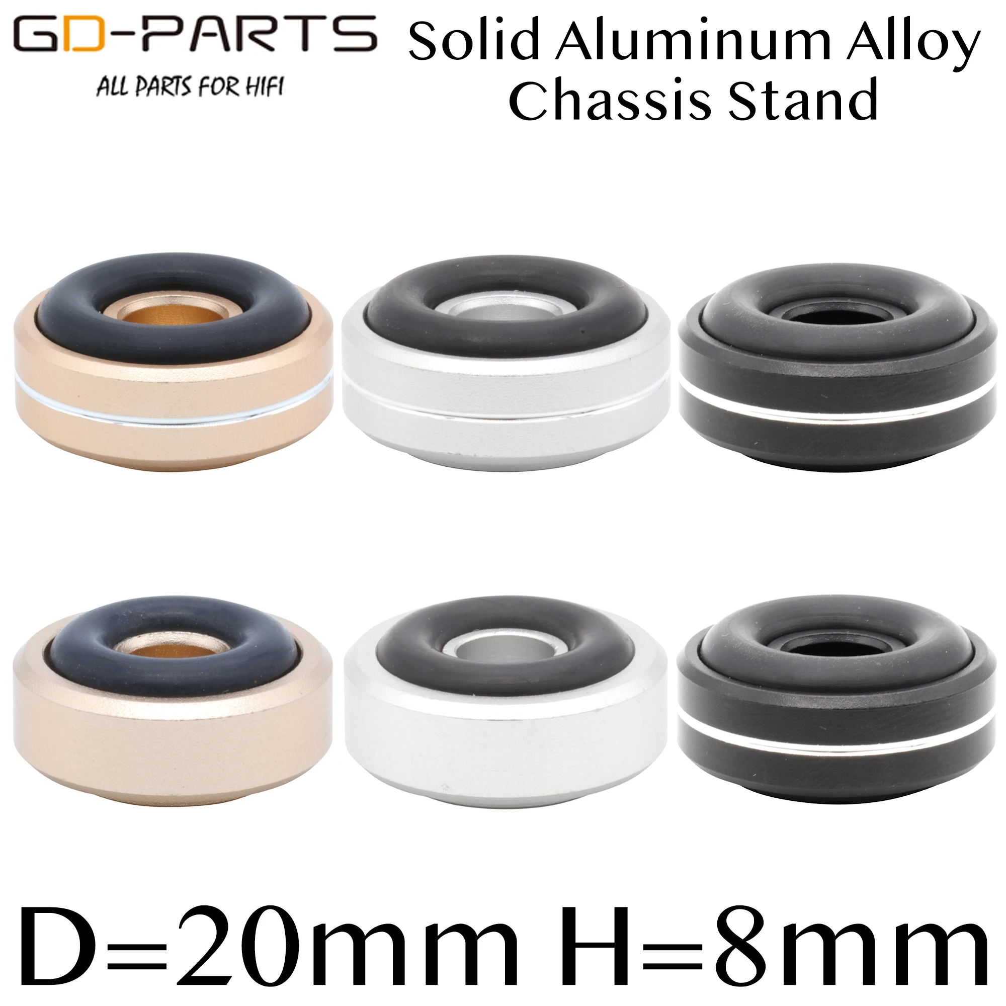 20*8mm Mini Solid Full Aluminum Isolation Stand Pad Feet Leg Damper For Hifi Audio Speaker AMP PC DAC Radio Instrument Machine