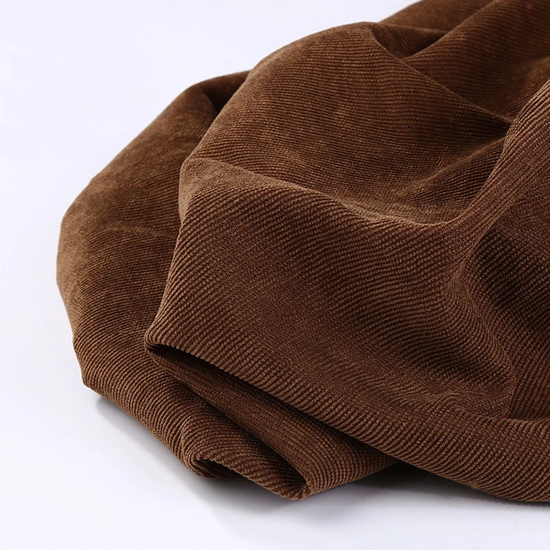 16 High Quality All Polyester Sand Washed Corduroy Fabric Non-Stretch For Sewing Suit Jacket Fabrics By Half Meter