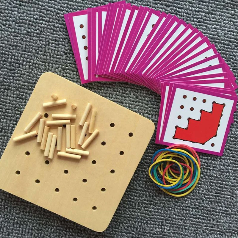 Kids Wooden Stick Game Board Puzzles Building & Construction Toy Educational Equipment for Preschool/ Homeschool Early Learning